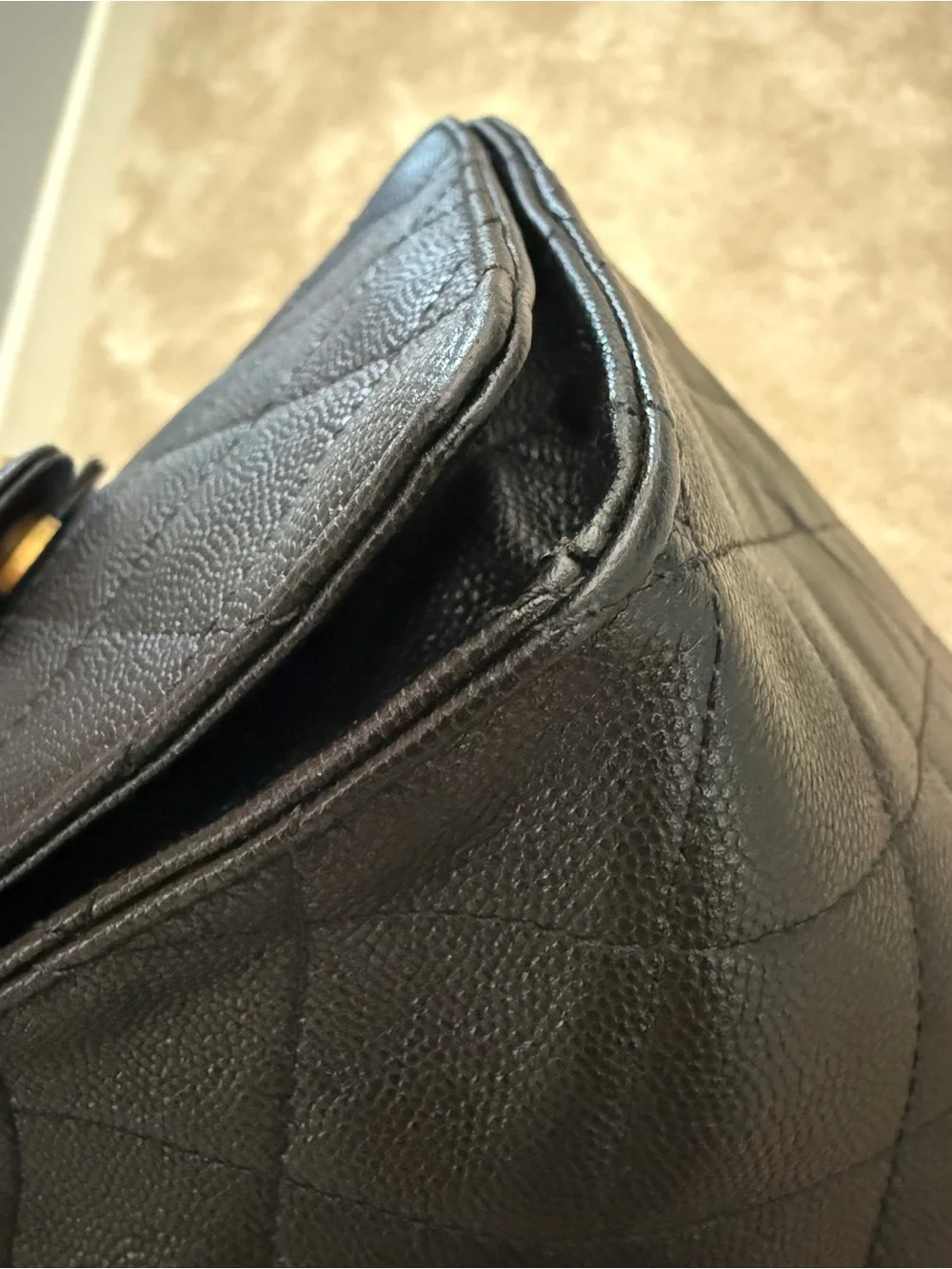Chanel 25 Black, Medium, Antique Gold Hardware